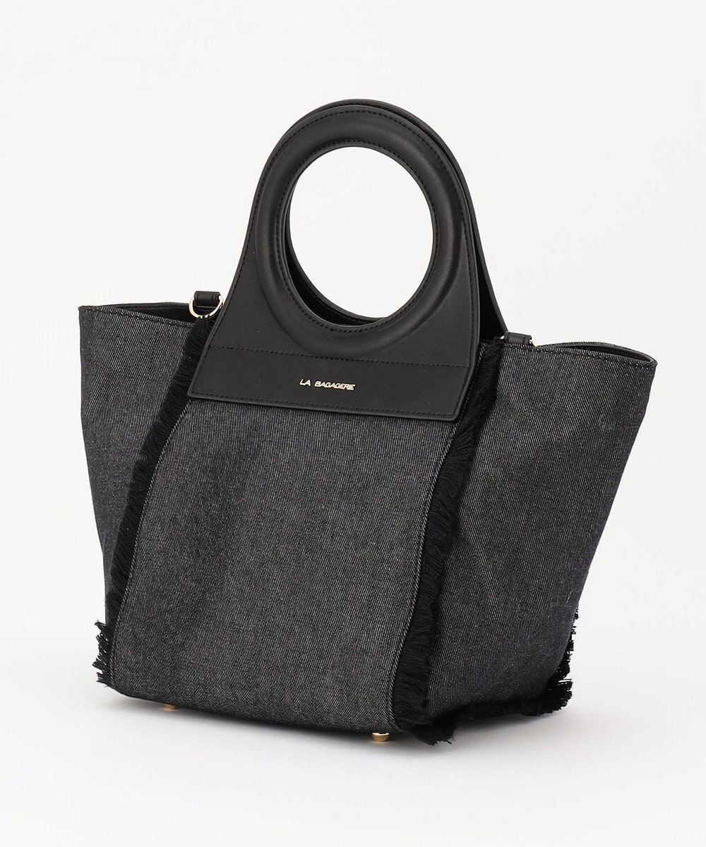 LA BAGAGERIE フリンジデニムバッグ Sサイズ 