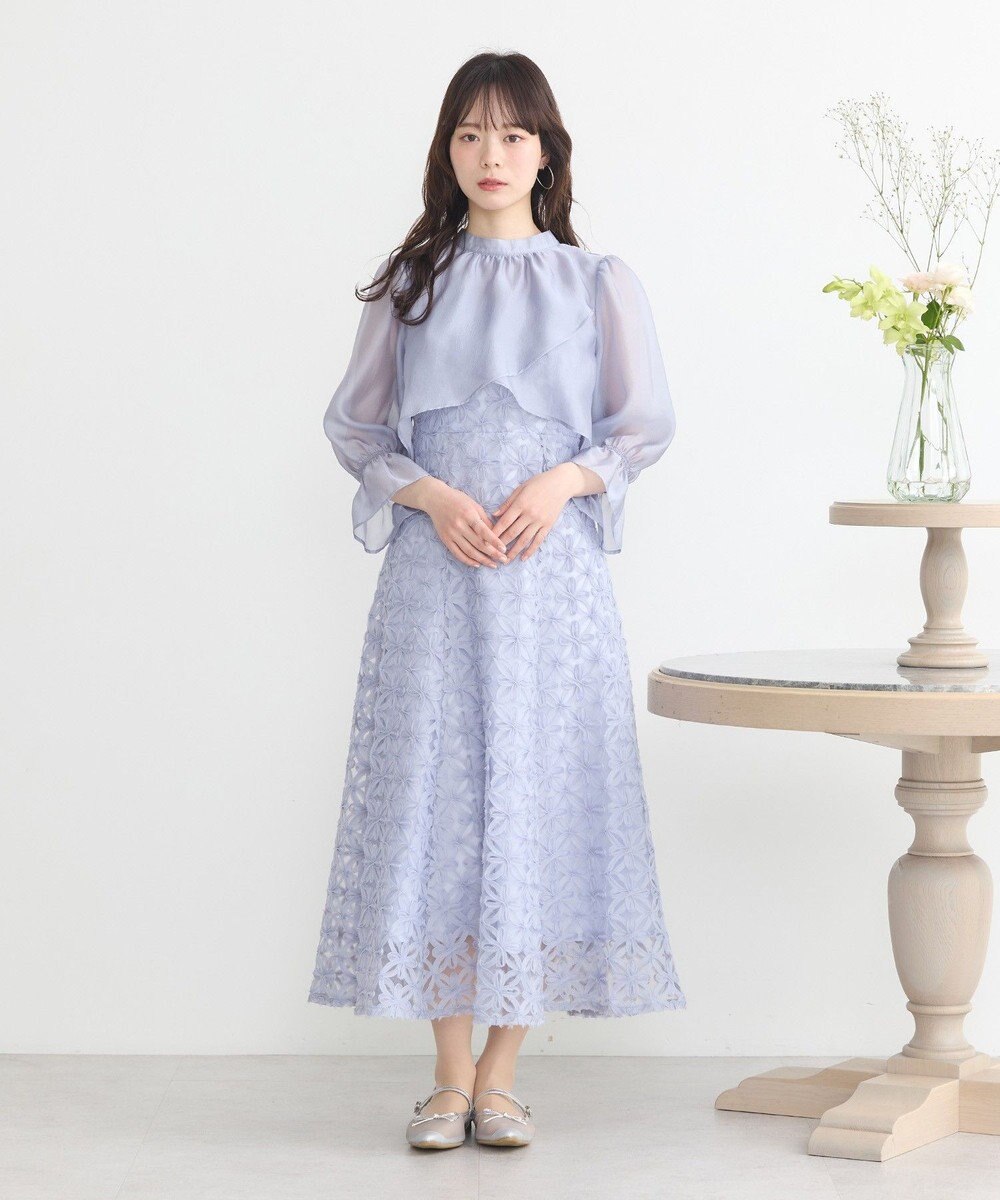 earth music&ecology SET2点シアーブラウス＋3Dレースワンピース 