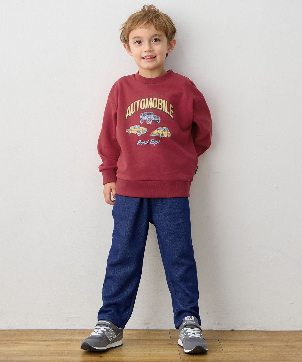 ANY KIDS 車プリント 裏毛トレーナー 