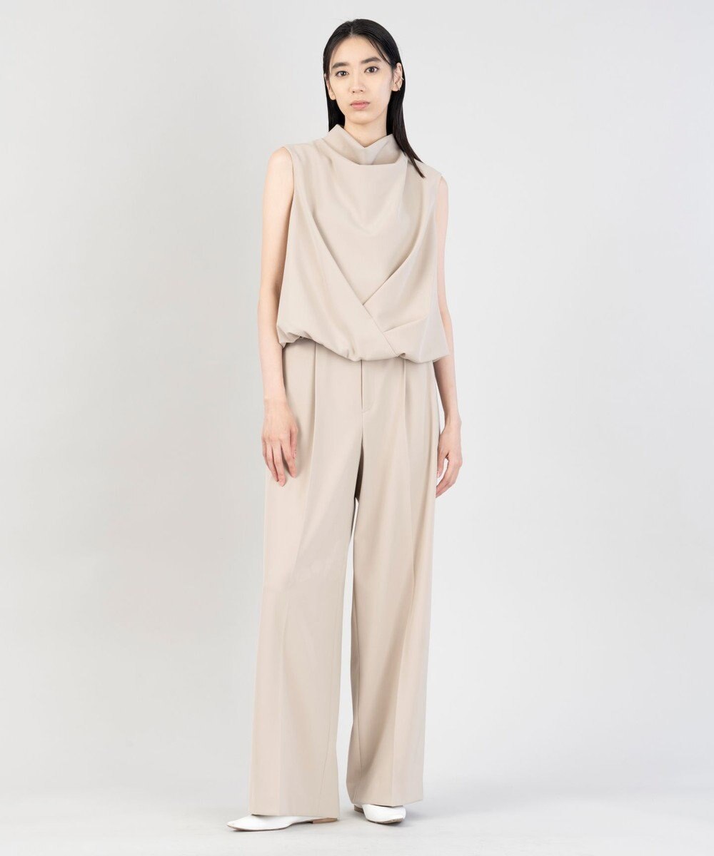 23区 L 【エステータ】コットンダブルクロス ノースリーブブラウス 