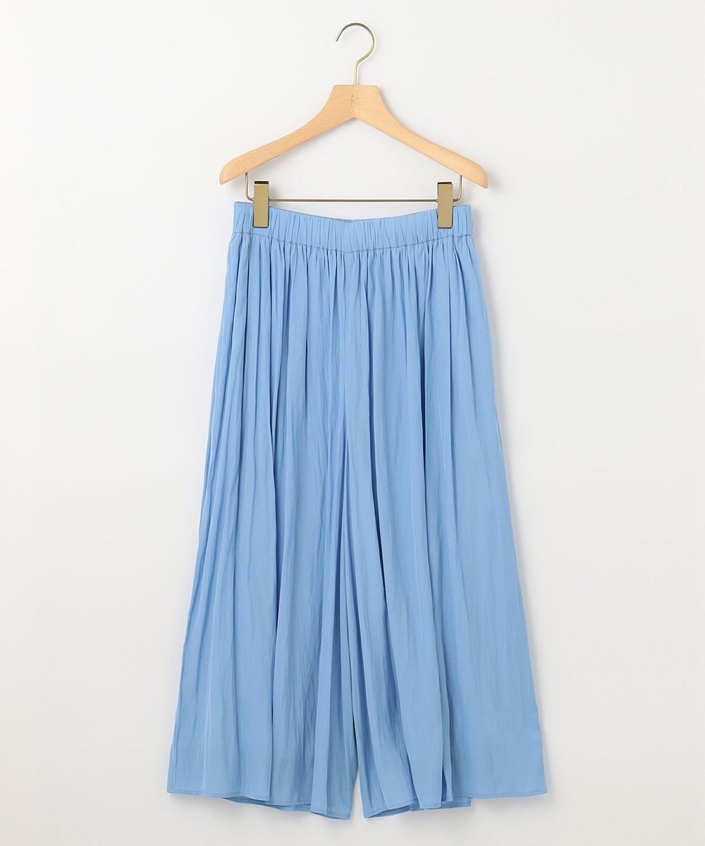 組曲 【新色追加・ウエスト調整可】ギャザーライトデシン パンツ 