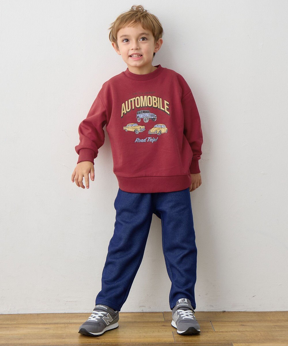 ANY KIDS 車プリント 裏毛トレーナー 