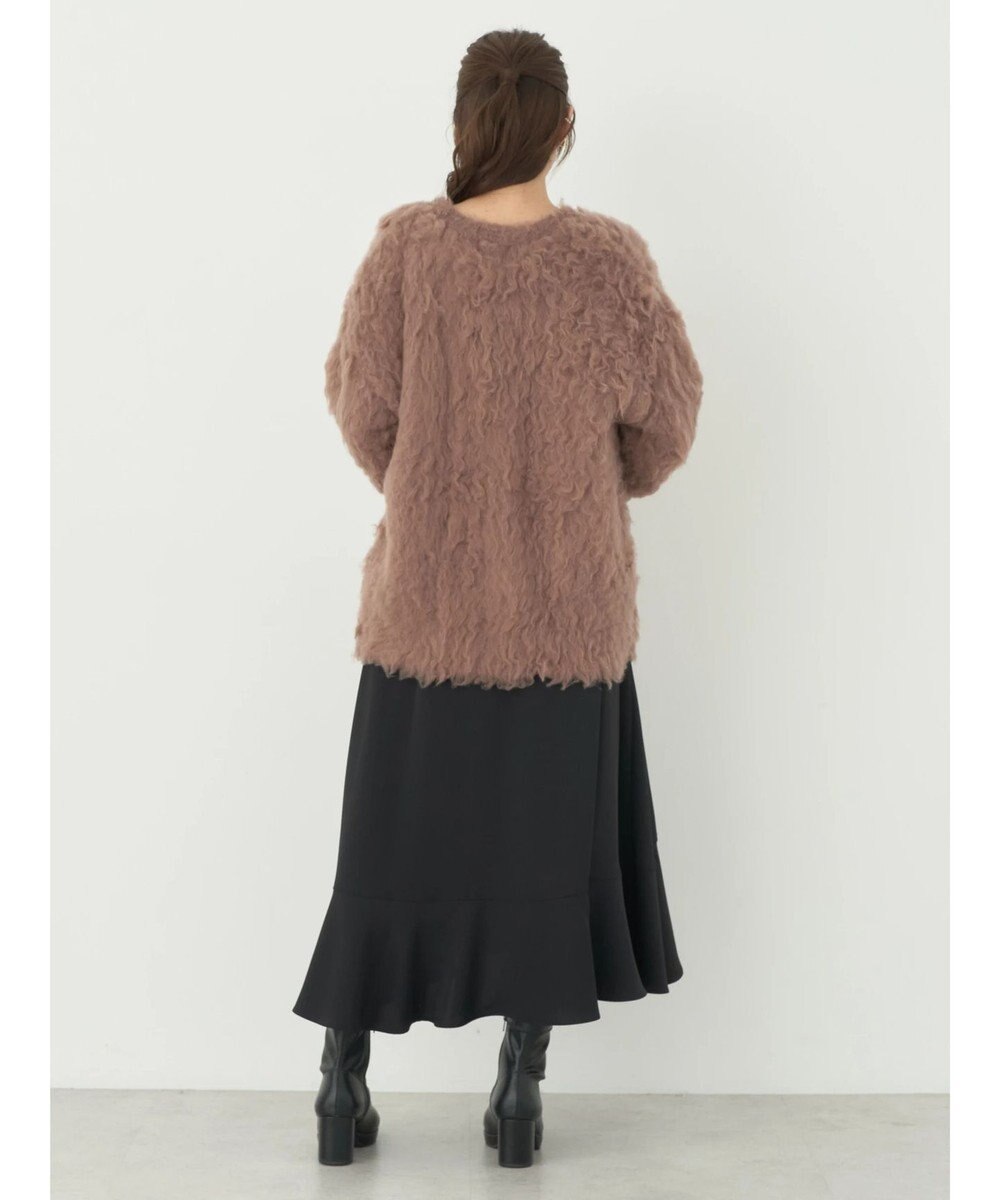 earth music&ecology 起毛リボンニットカーディガン 