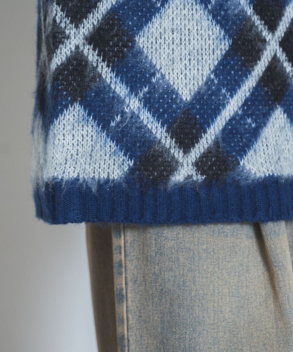 WEGO モヘアライク総柄BIGプルオーバー 