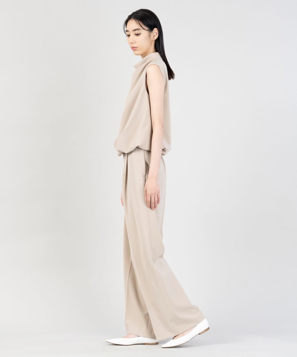 23区 L 【エステータ】コットンダブルクロス ノースリーブブラウス 