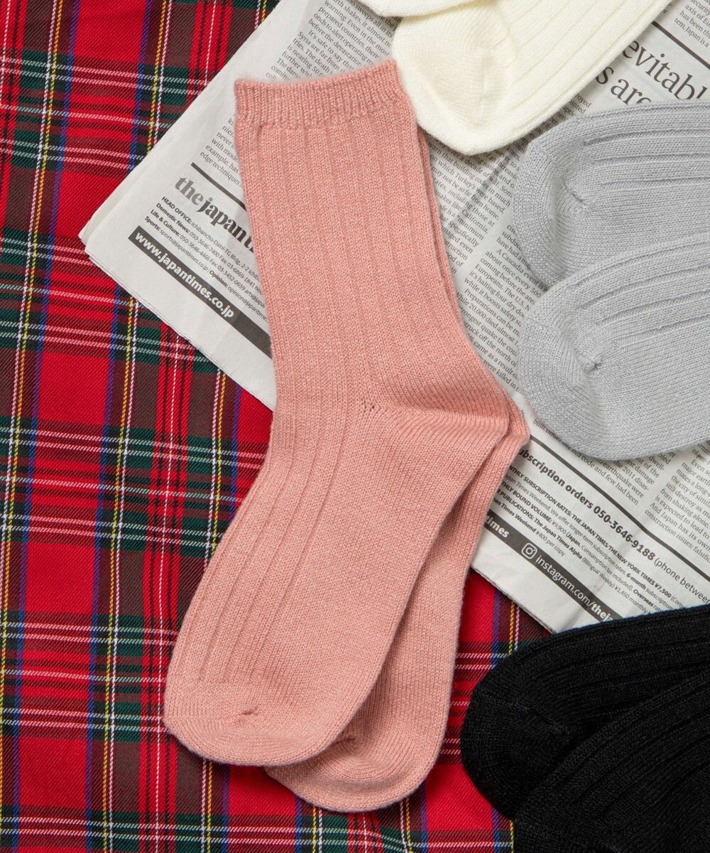 WEGO 【あったか】ぽかぽか裏起毛リブソックス 