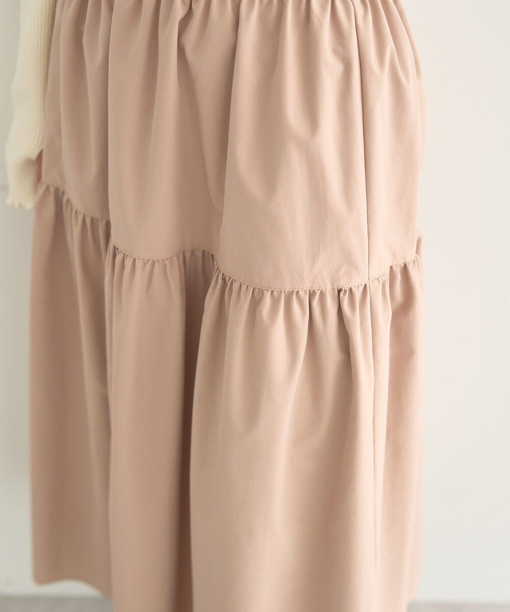 earth music&ecology ウエストシャーリングティアードスカート 