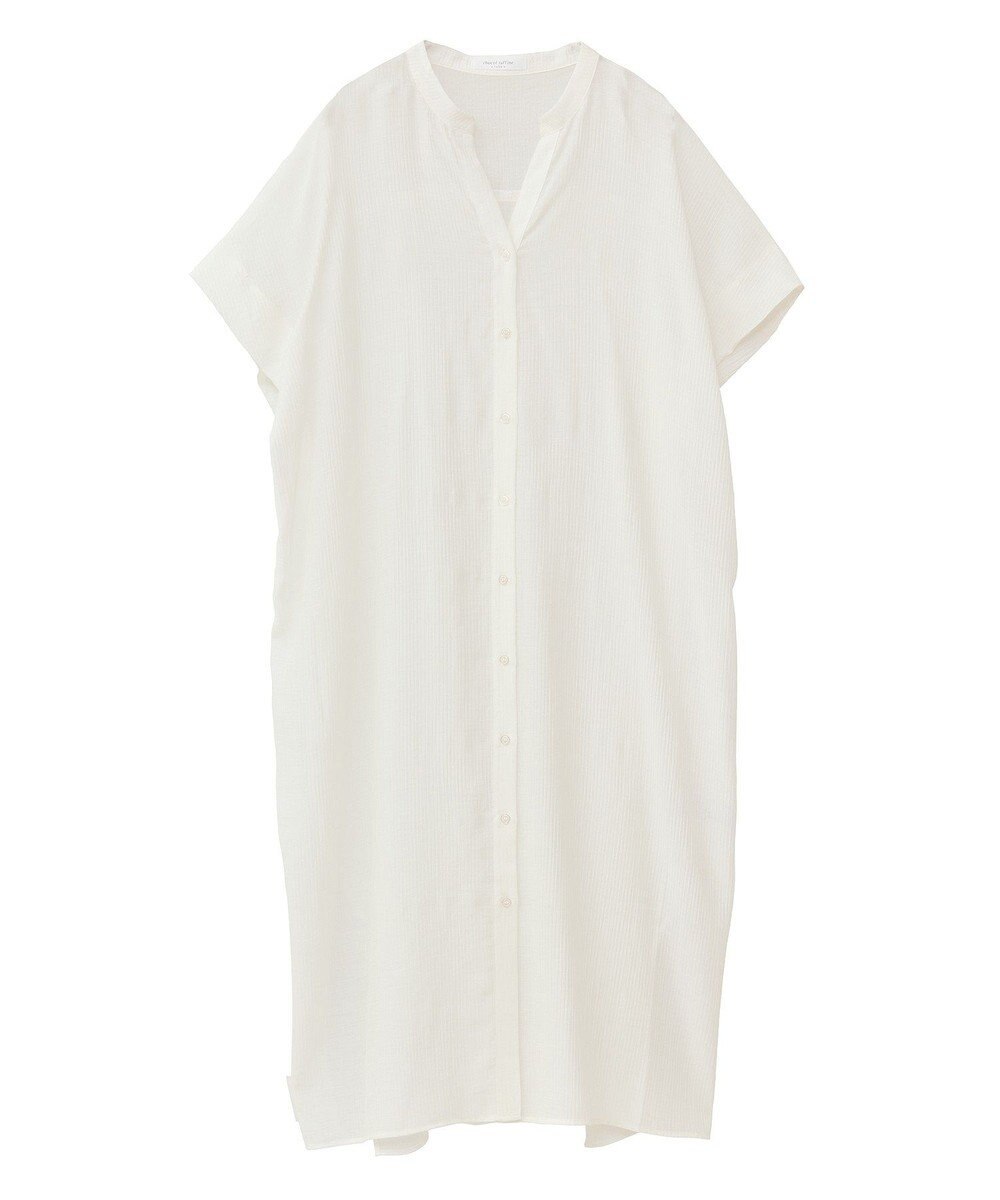 Green Parks 半袖シアーシャツワンピース 