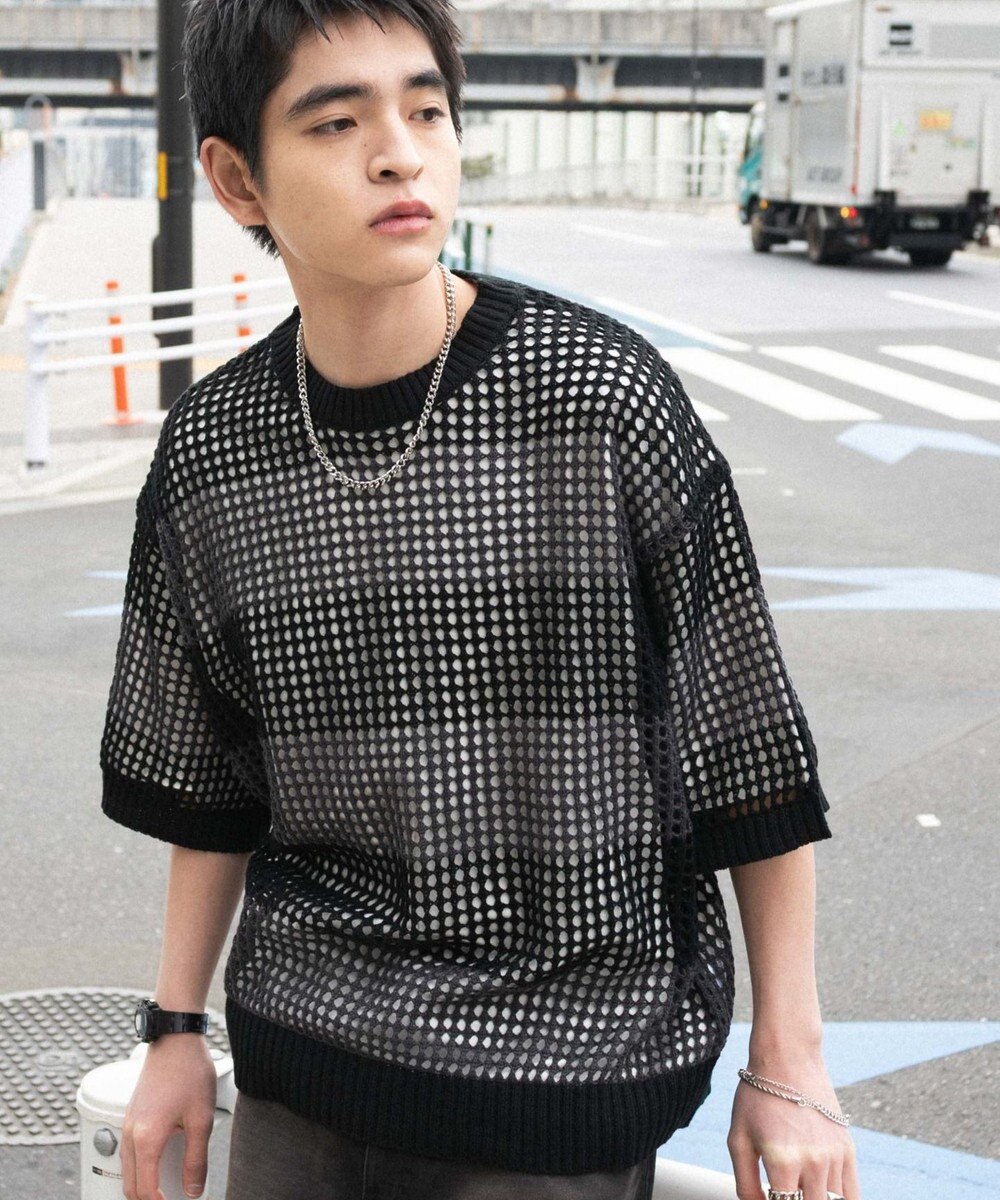 WEGO 【３点SET】アンサンブルメッシュニットプルオーバー（SS） 