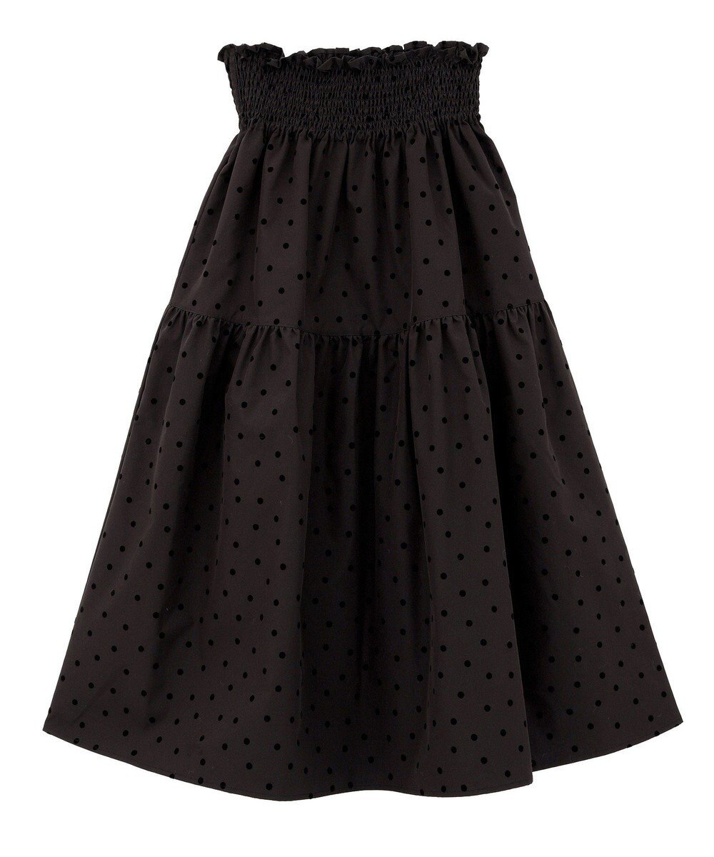 earth music&ecology ウエストシャーリングティアードスカート 