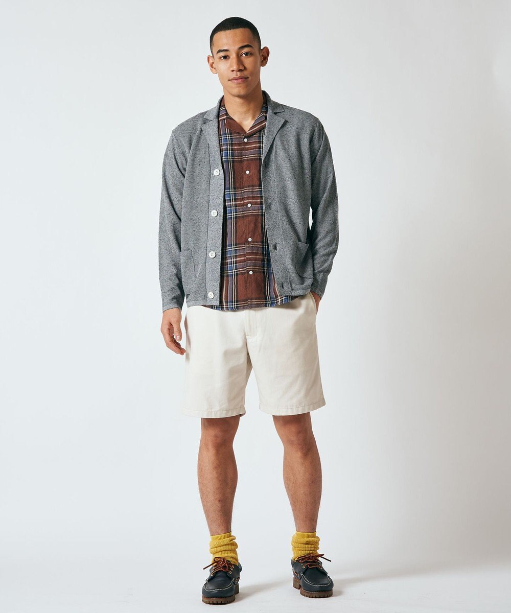 J.PRESS MEN フレンチリネンビッグチェックシャツ 