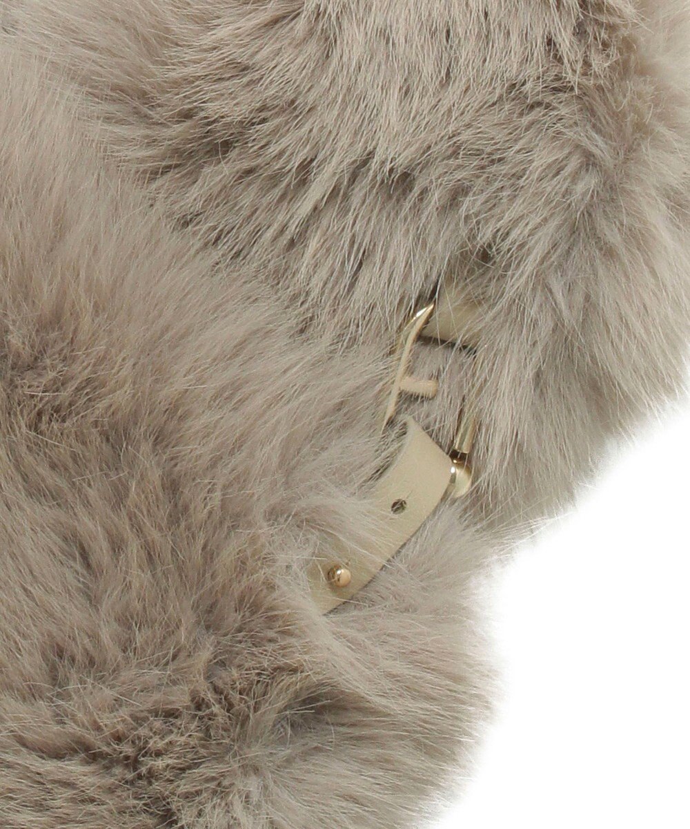 MOONBAT 【WEB限定】FURLA ベルト付きリッチフェイクファーマフラー 