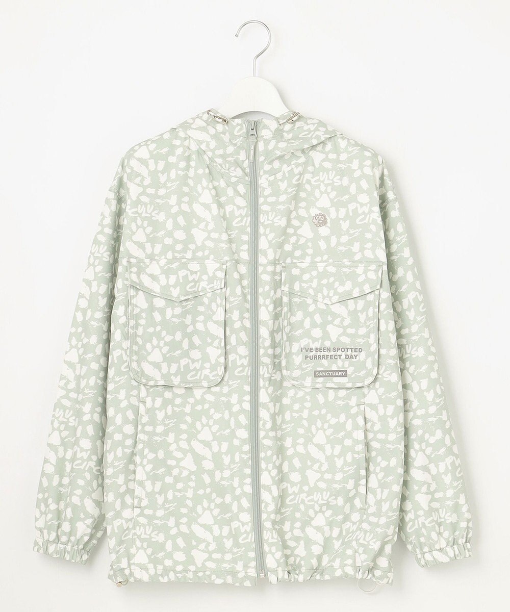 PW CIRCULUS 今が旬！【WOMEN】【洗える/ストレッチ】アニマルプリント ジップアップ フーデッド ブルゾン ゴルフウェア レディース 