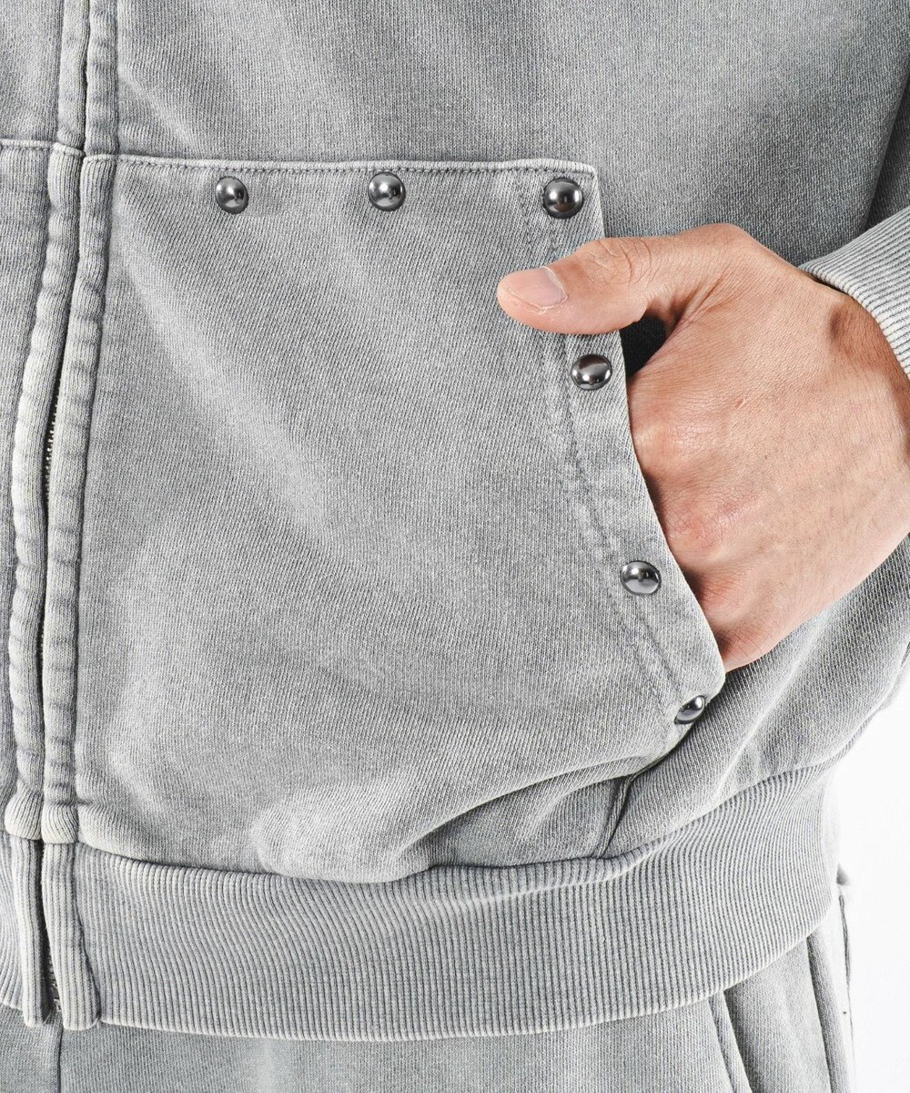 WEGO パウダーブリーチスタッズZIPパーカー 