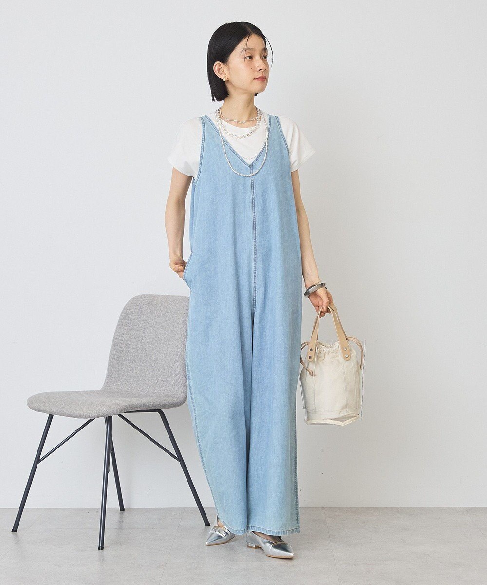 AMERICAN HOLIC バックリボンデニムオールインワン 