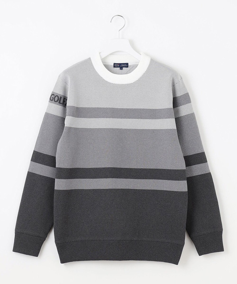 23区GOLF 【MEN】【洗える】カラーブロック 裏付き ニット 
