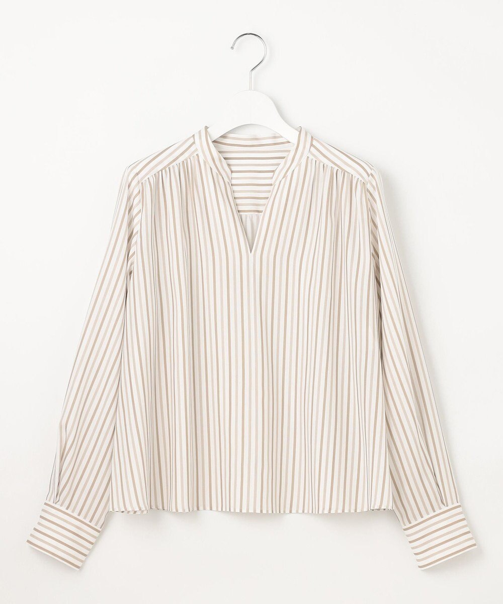 自由区 【洗える】SOMELOSクロップド丈 ブラウス 