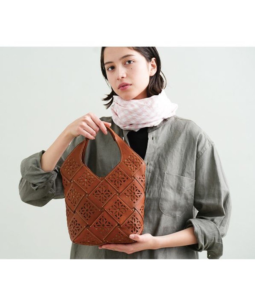 genten サステナブルカットワーク トートバッグ（中） 