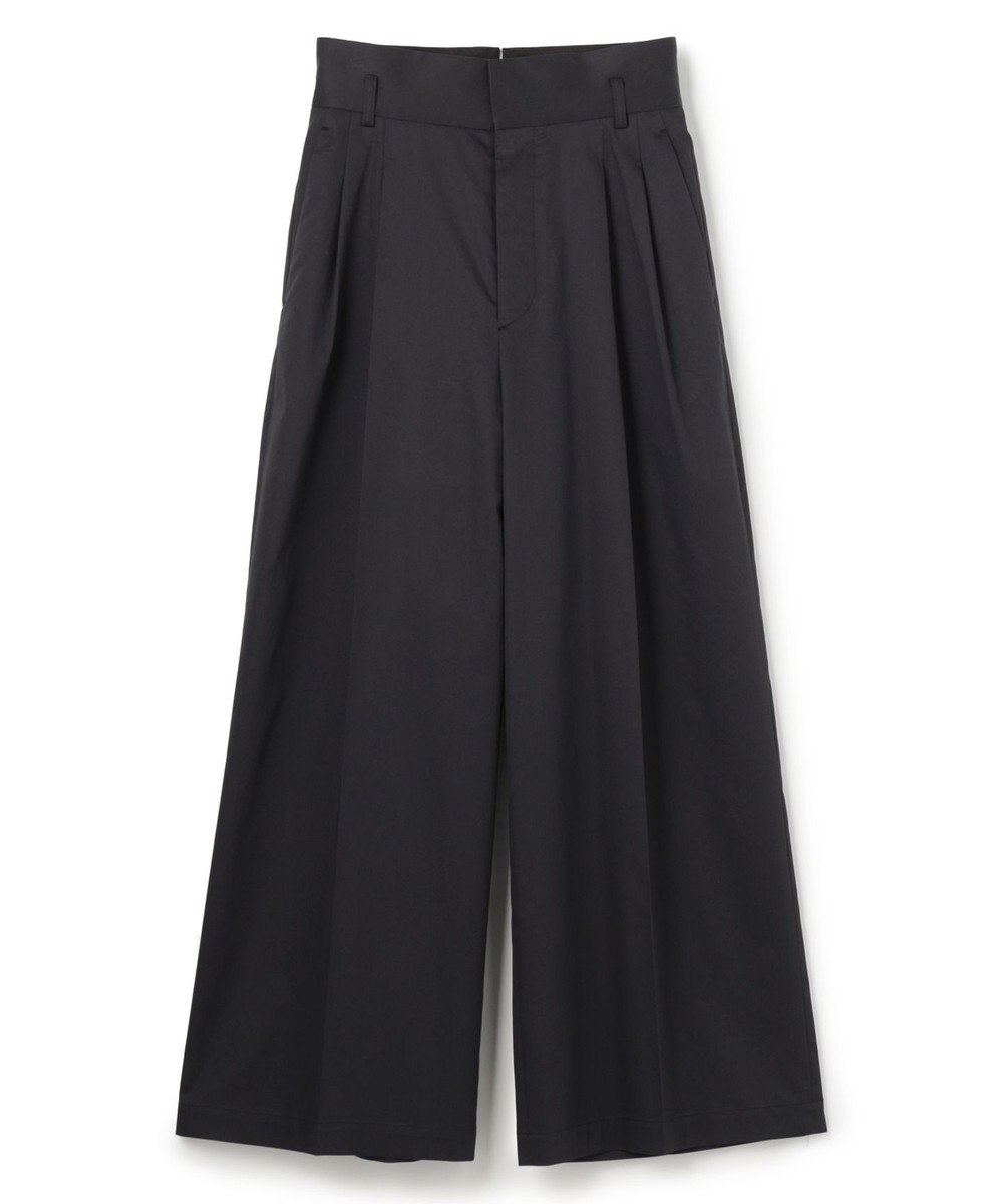 uncrave コットンクロスプレーン ワイドトラウザー 