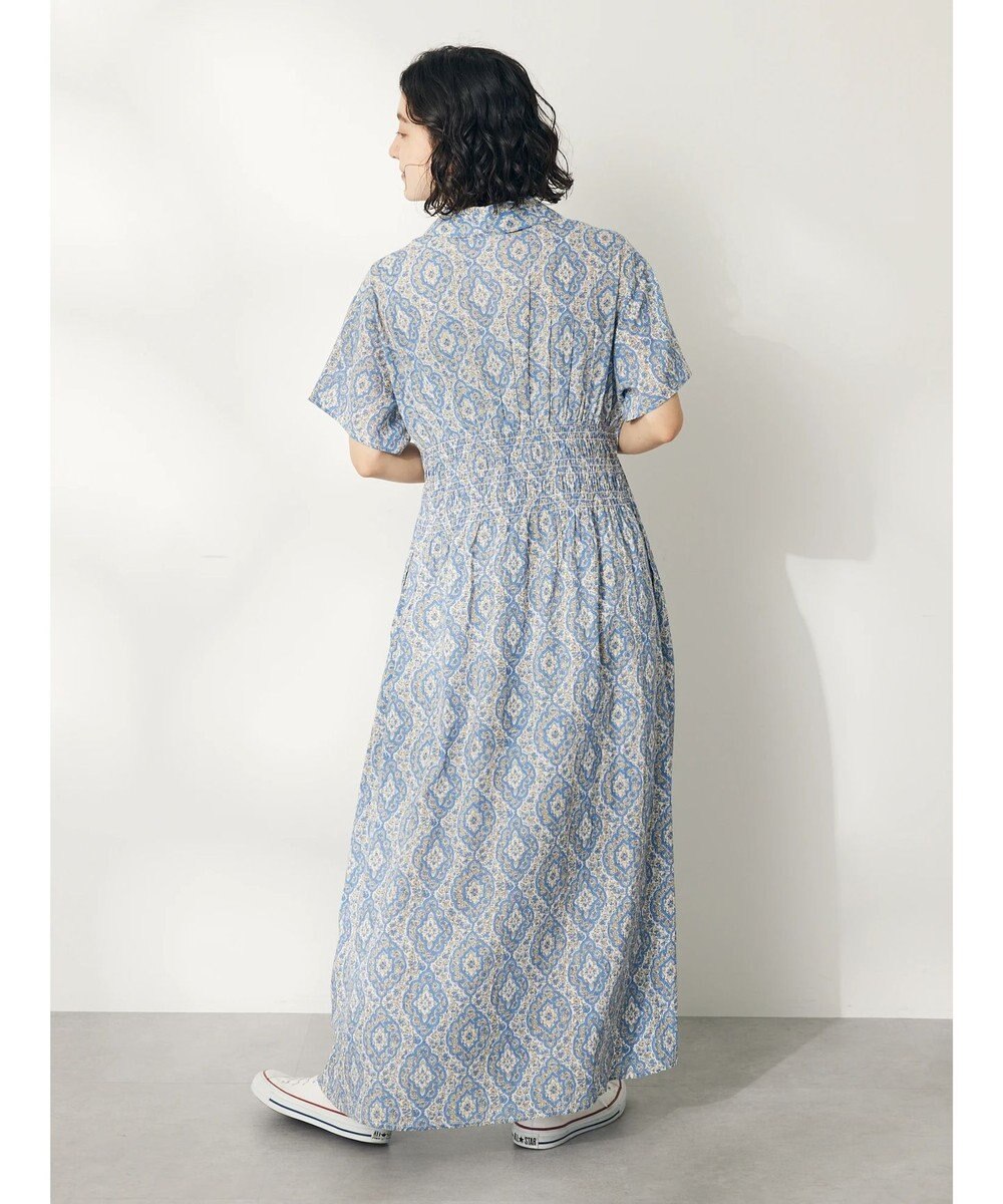 CRAFT STANDARD BOUTIQUE インド綿オープンカラーワンピース 