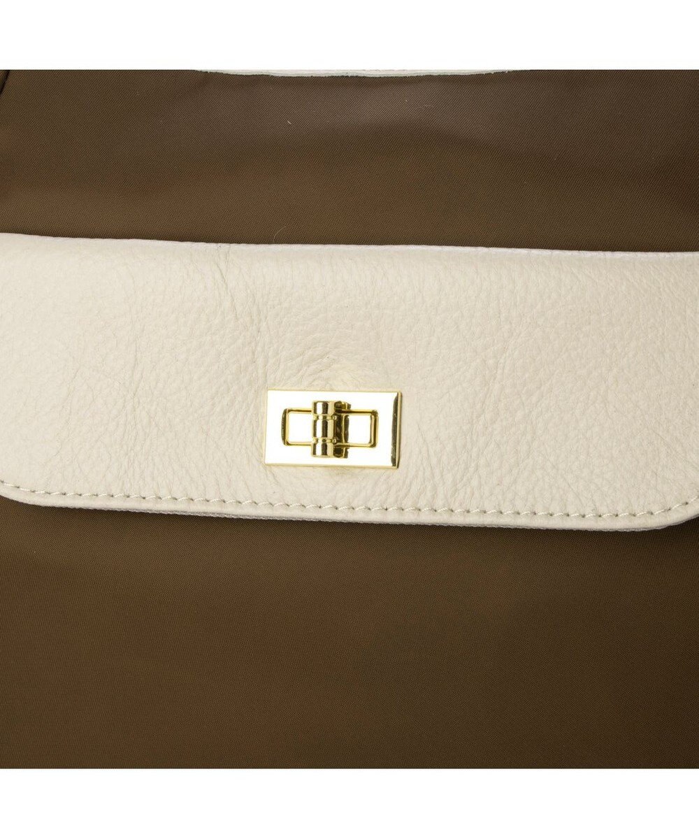 UNBILLION ペルケ perche / ナイロン牛革ヒネリかぶせ2wayトート 