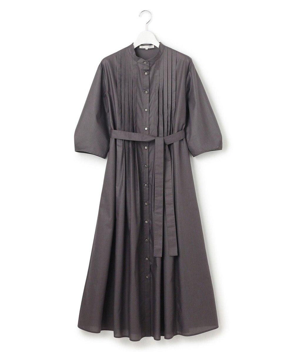 23区 L 【洗える】ラスターローン フロントタック ワンピース 