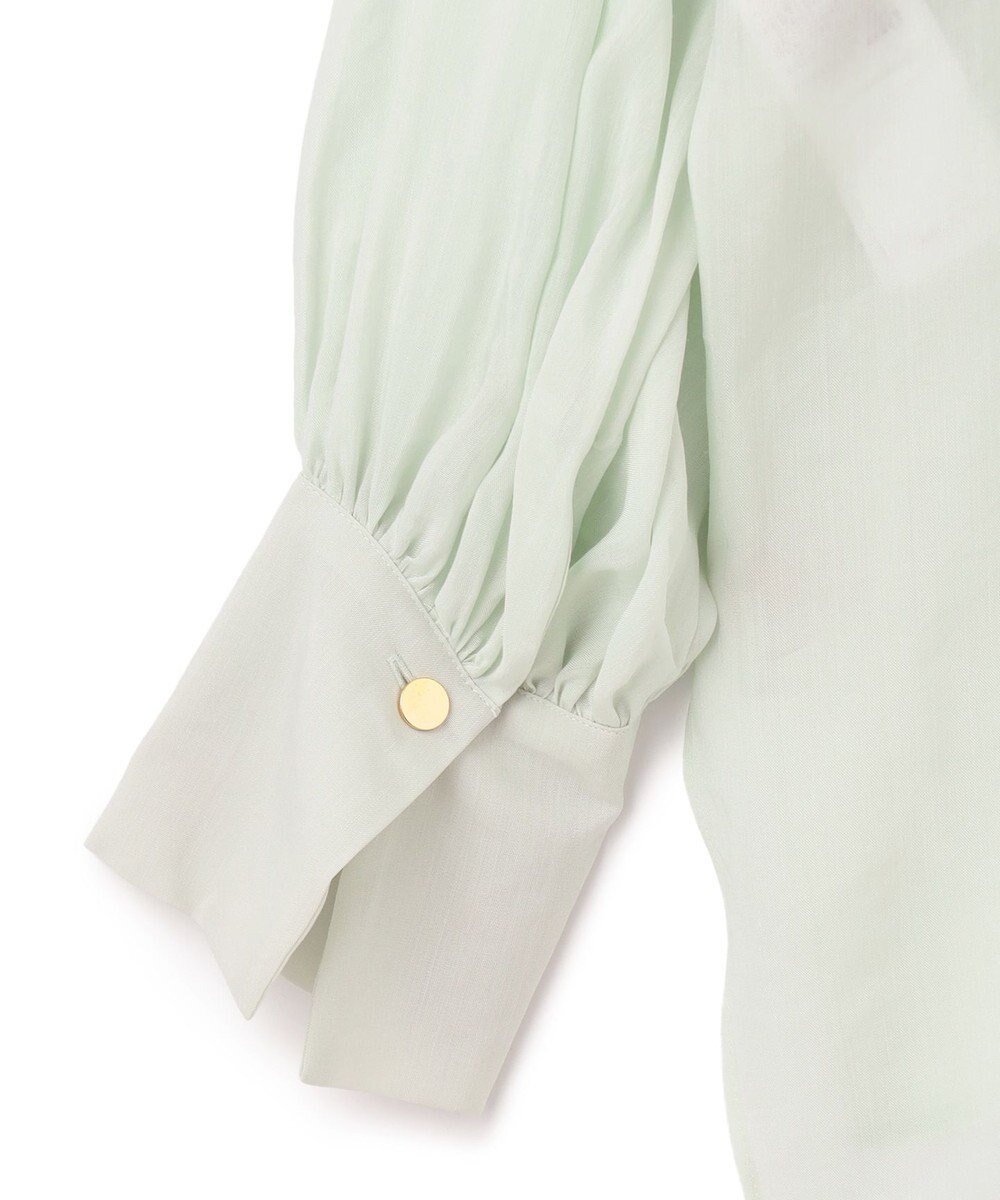 BEIGE， PAULINE / レザーコンビブラウス 