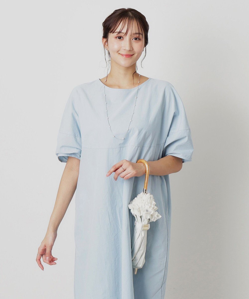 MOONBAT 【晴雨兼用日傘】LANVIN en Bleu (ランバン オン ブルー) 折りたたみ日傘 ドビーフリル 遮光 遮熱 UV 