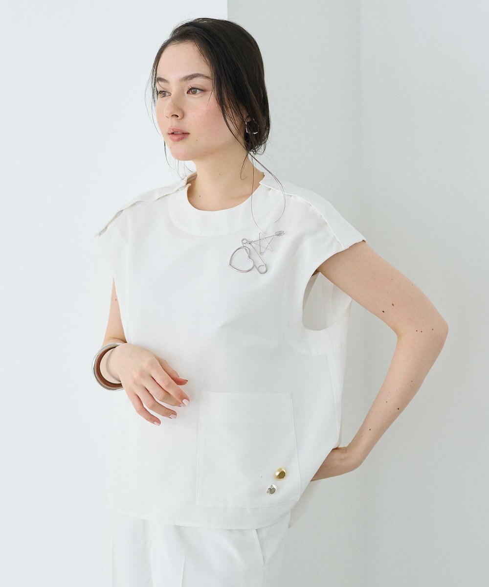 #Newans 【ANSWER for アクセサリーLOVER】ビッグポケットベストブラウス 