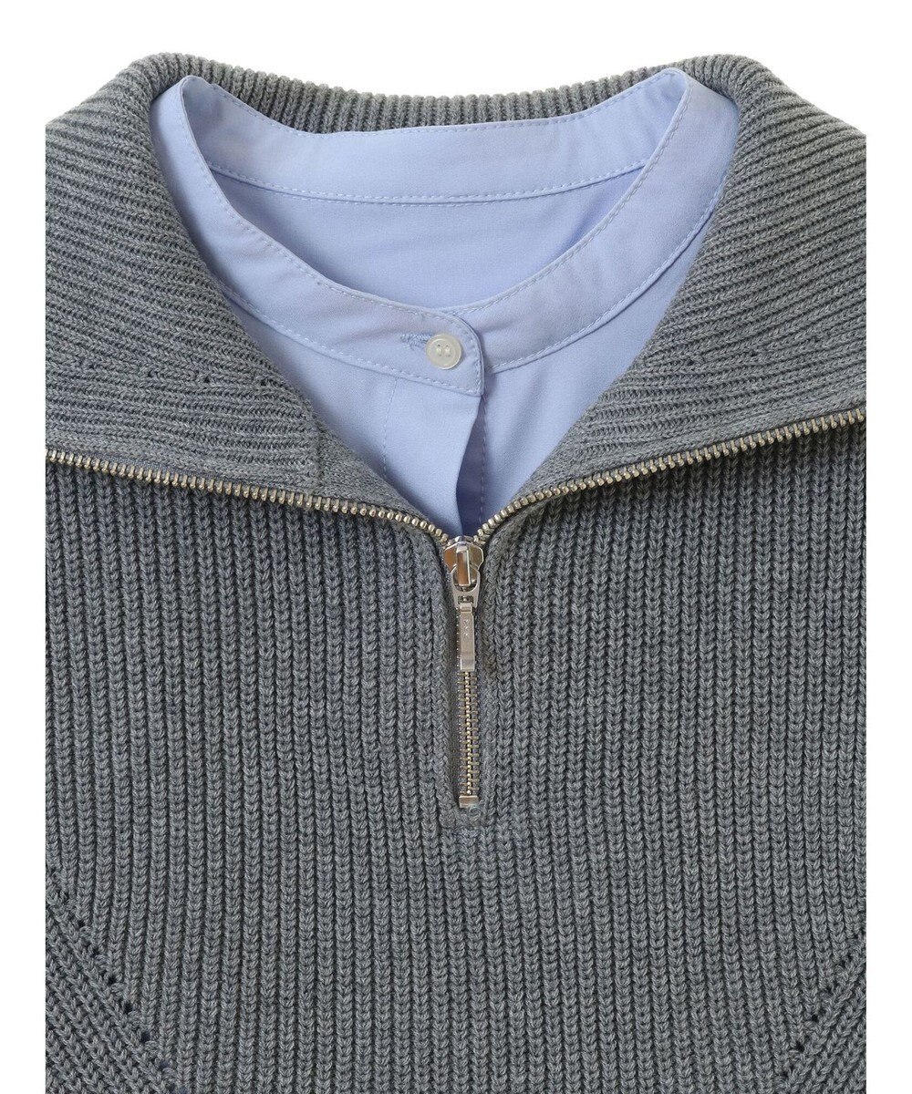 earth music&ecology ＳＥＴ　Ｚｉｐニットベスト＋ブラウス 