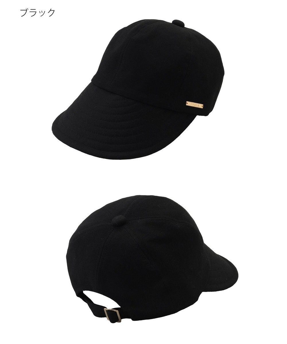 MOONBAT 【帽子】フルラ (FURLA) ジョッキーハット　ロゴプレート 