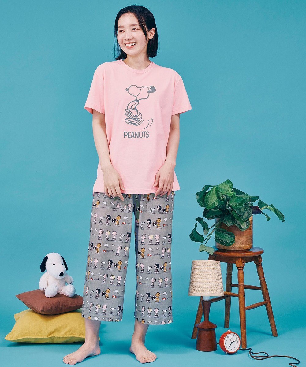 WACOAL PEANUTS ボトムス 8分丈 綿100%(本体) スヌーピー レディース FOT269 /ワコール 