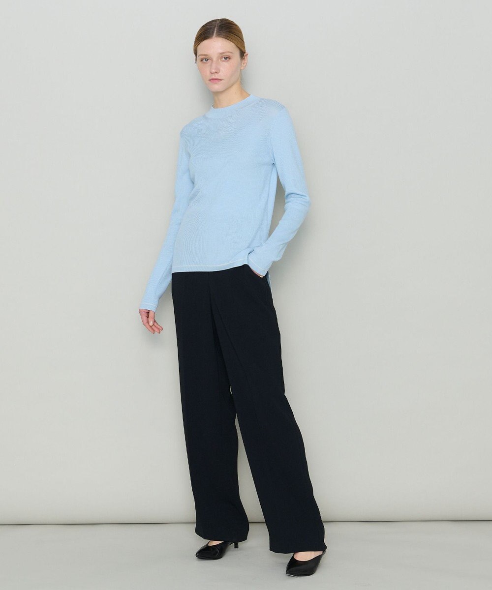 JOSEPH 【洗える】ウールリブ　ラウンドネックニット 
