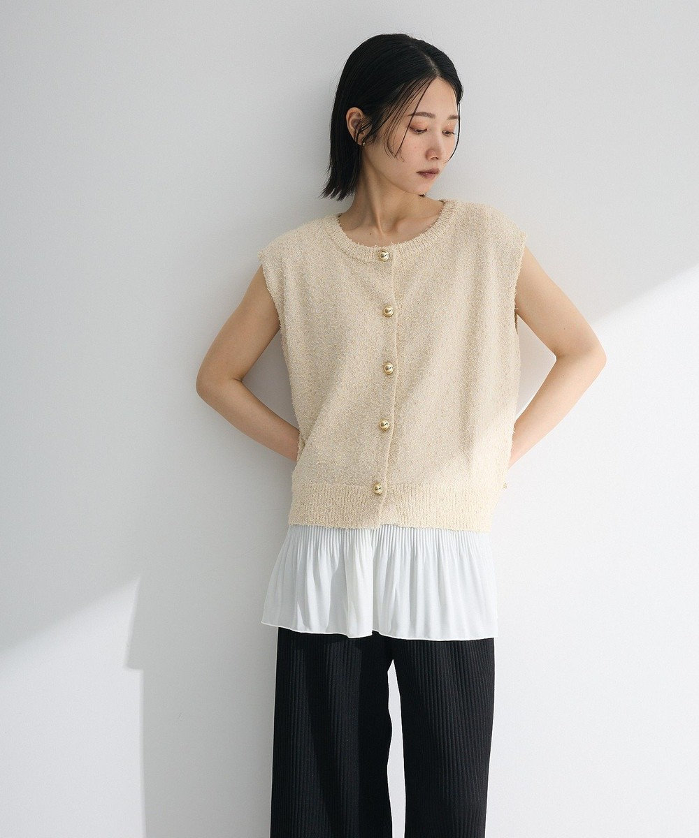 Green Parks 裾プリーツタンクトップ 