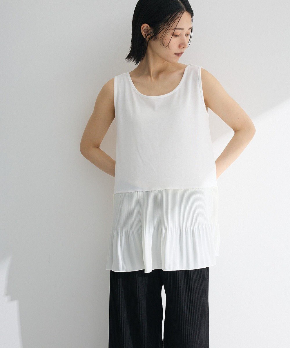 Green Parks 裾プリーツタンクトップ 