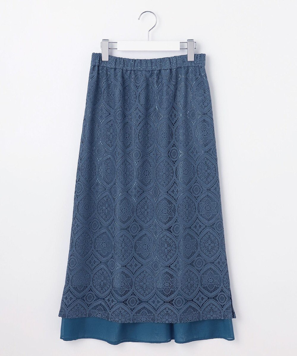 J.PRESS LADIES S 【洗える】ジャカードレース ナロースカート 