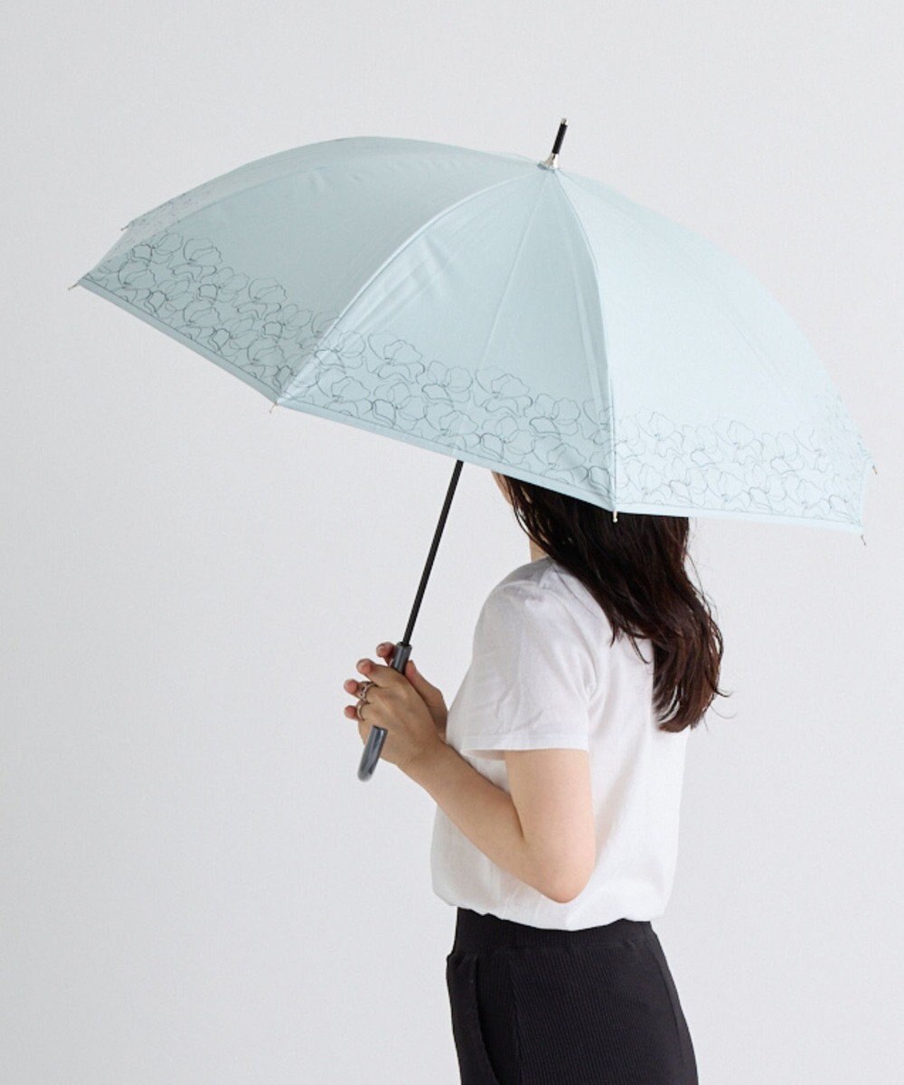 MOONBAT 晴雨兼用日傘 長傘 ラインフラワー／遮光 遮熱 UV 