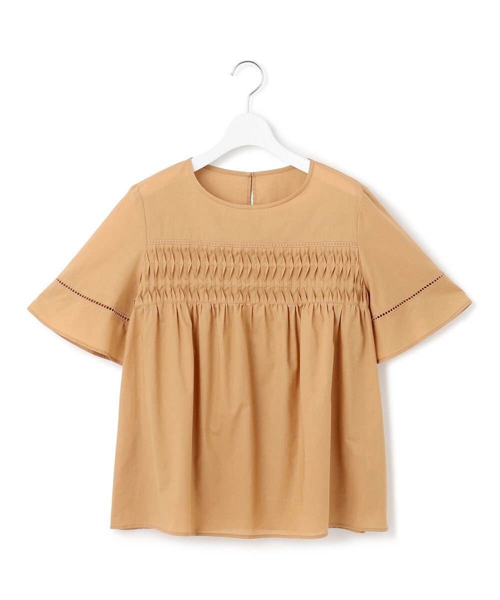 23区 【WEB&一部店舗限定】コットンローン ピンタック フレア ブラウス 