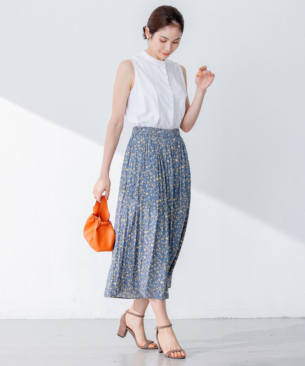 組曲 【洗える】ブラウスライクジャージーノースリーブ カットソー 