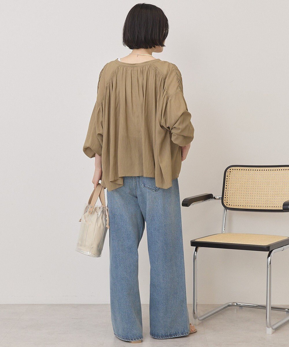 AMERICAN HOLIC スキッパーギャザーブラウス 