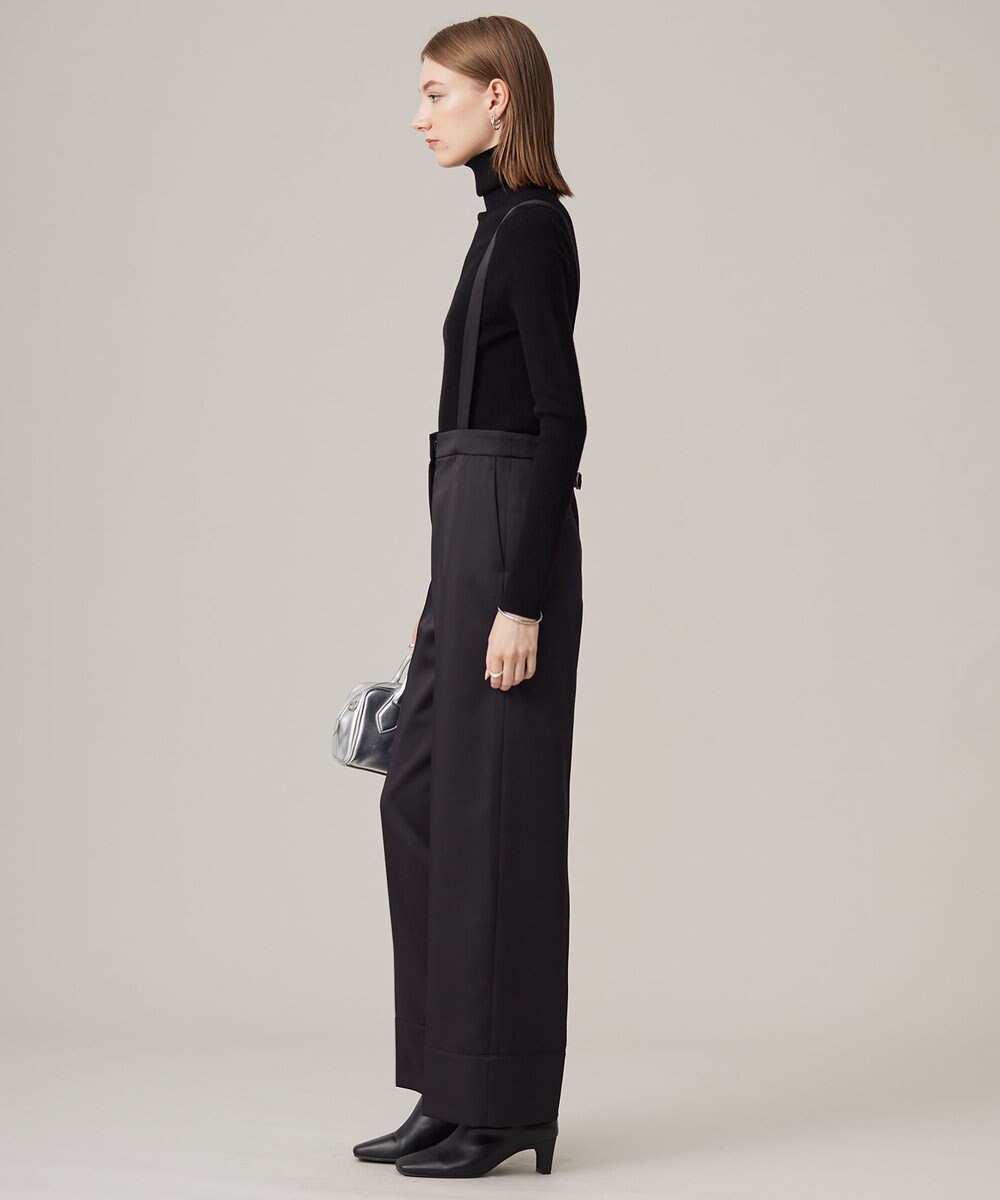 ICB L 【CLASSY.1月号掲載・2WAY・洗える】 クリアサテン ワイドストレートパンツ 