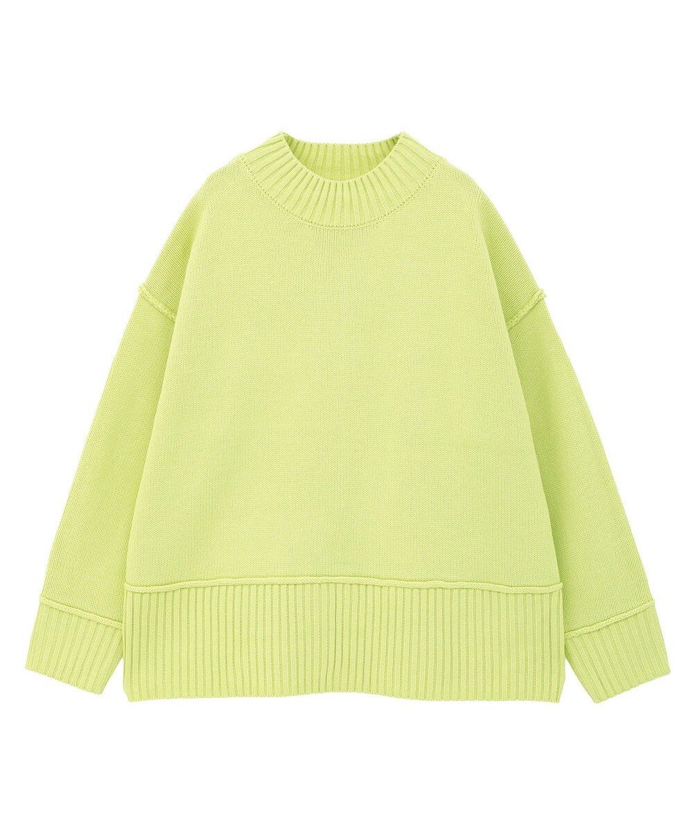 earth music&ecology 【毛玉防止 / 洗濯機洗い可】アンチピリングモックネックバックスリットニット 