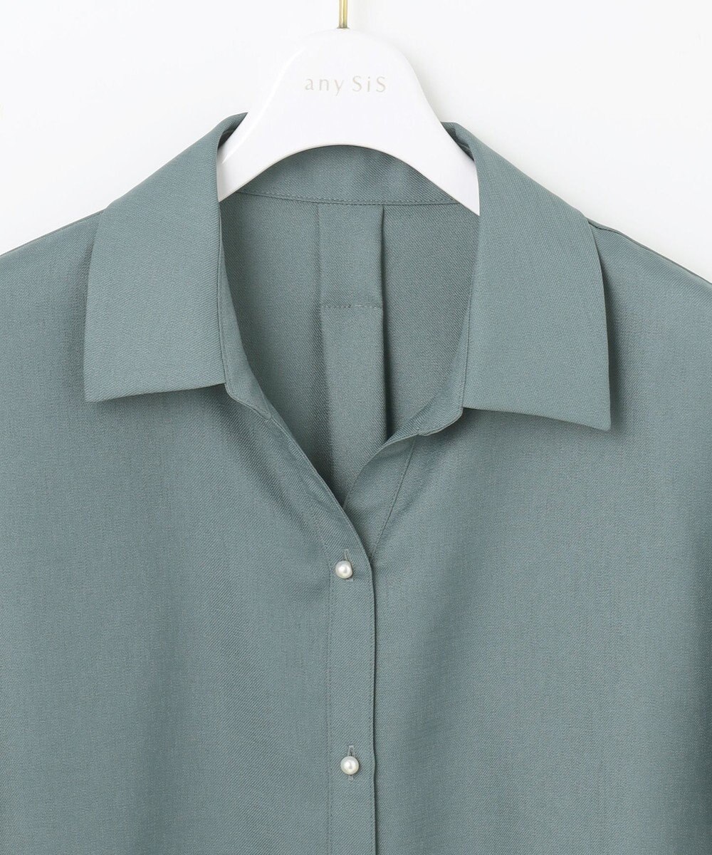 ANY SIS 【速乾・接触冷感】スムージーポリエステル シャツ ブラウス 