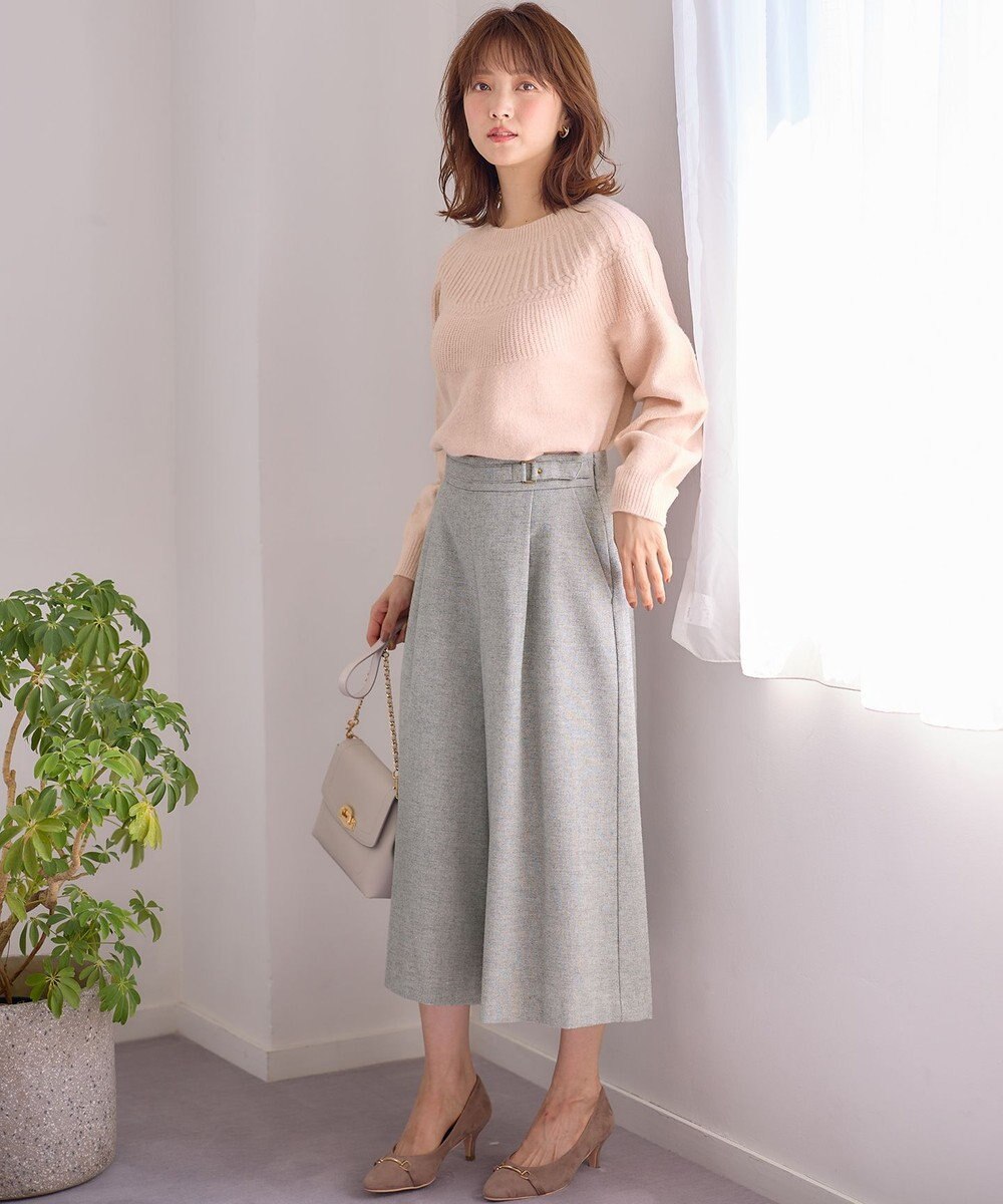 ANY SIS 【洗える】ソフトタッチ求心 ニット 