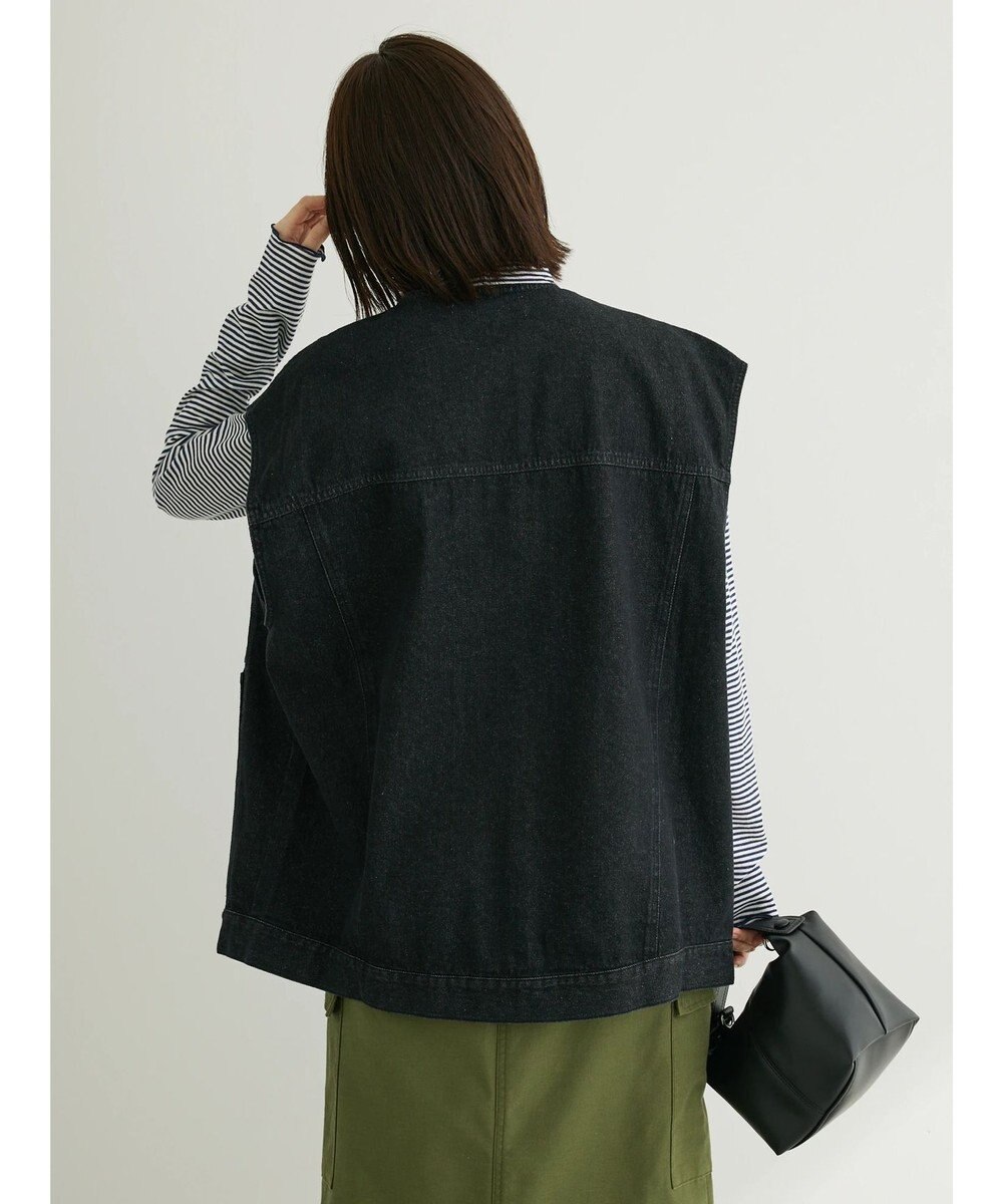 Green Parks ・ＥＬＥＮＣＡＲＥ　ＤＵＥ　ノーカラーデニムベスト 