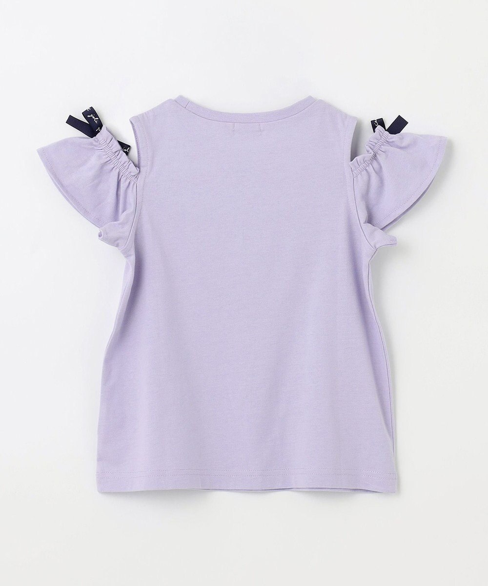 ANY KIDS 刺繍 オン・オフショルダー Tシャツ 