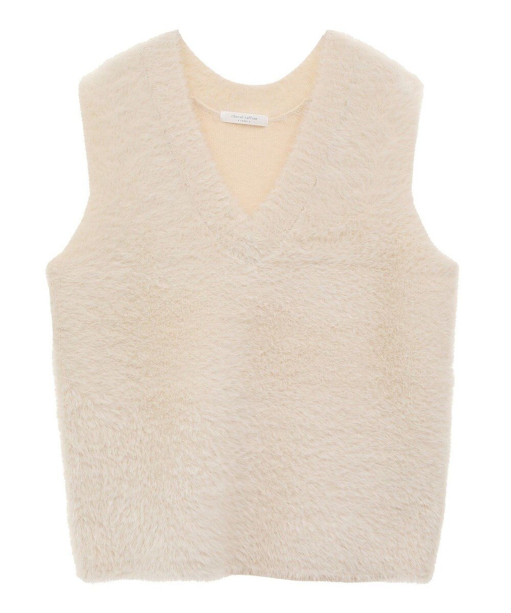 Green Parks シャギーＶネックニットベスト 