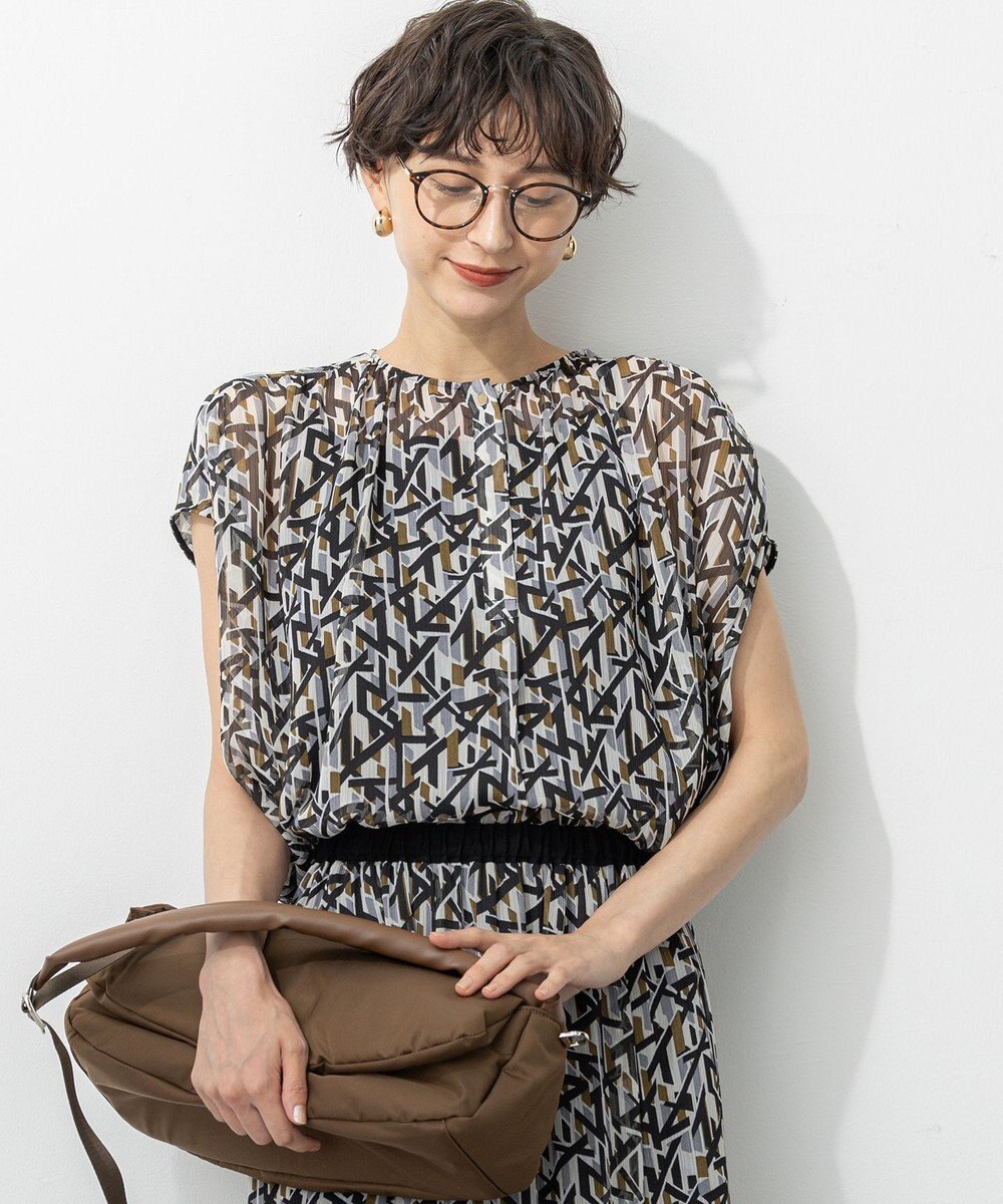 23区 【洗える】Ratti アブストラクトプリント ブラウス 