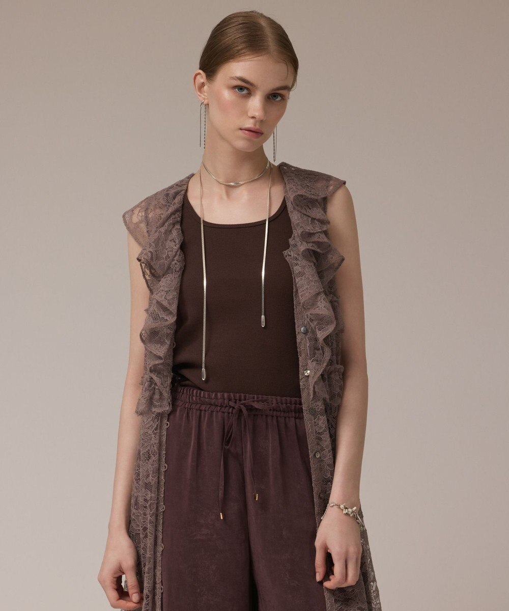 GRACE CONTINENTAL フリルカラーレースワンピース 