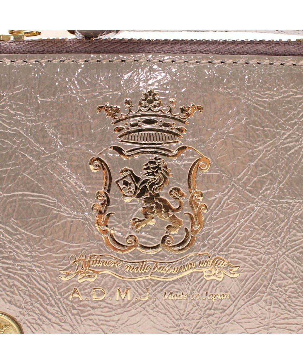 A.D.M.J. 【牛革】クラックメタル/イタリアンレザースモールウォレット 